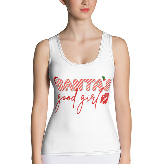 Santa's Good Girl Sublimation Cut & Sew Tank Top