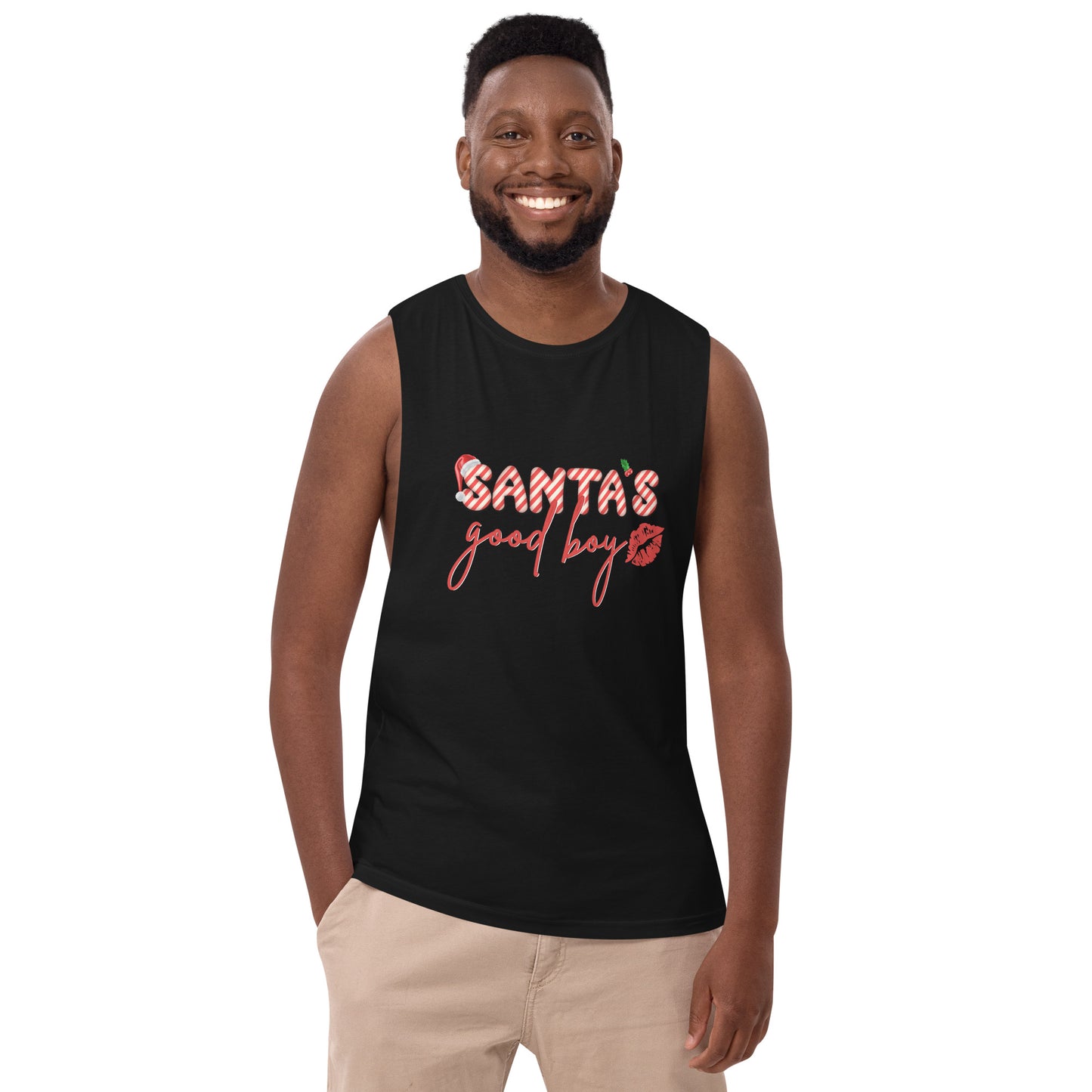 Santa's Good Boy - Men’s drop arm tank top