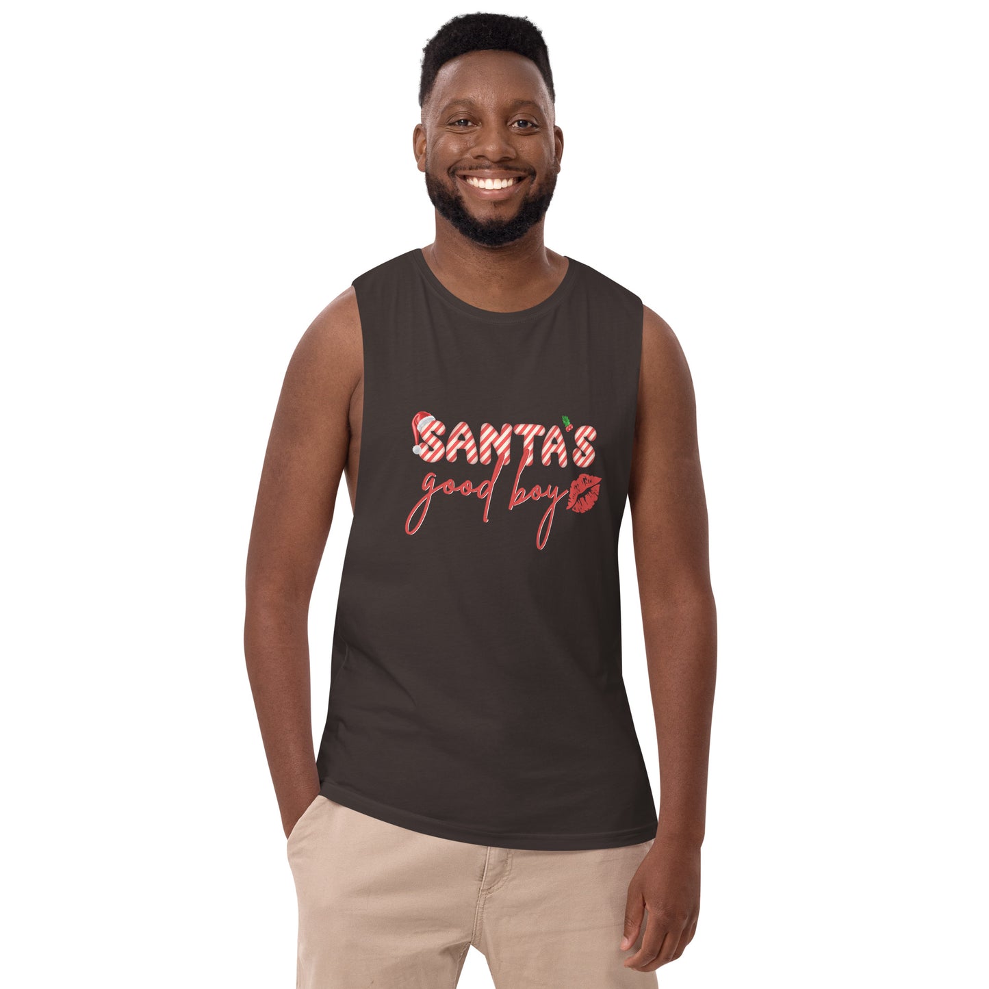 Santa's Good Boy - Men’s drop arm tank top