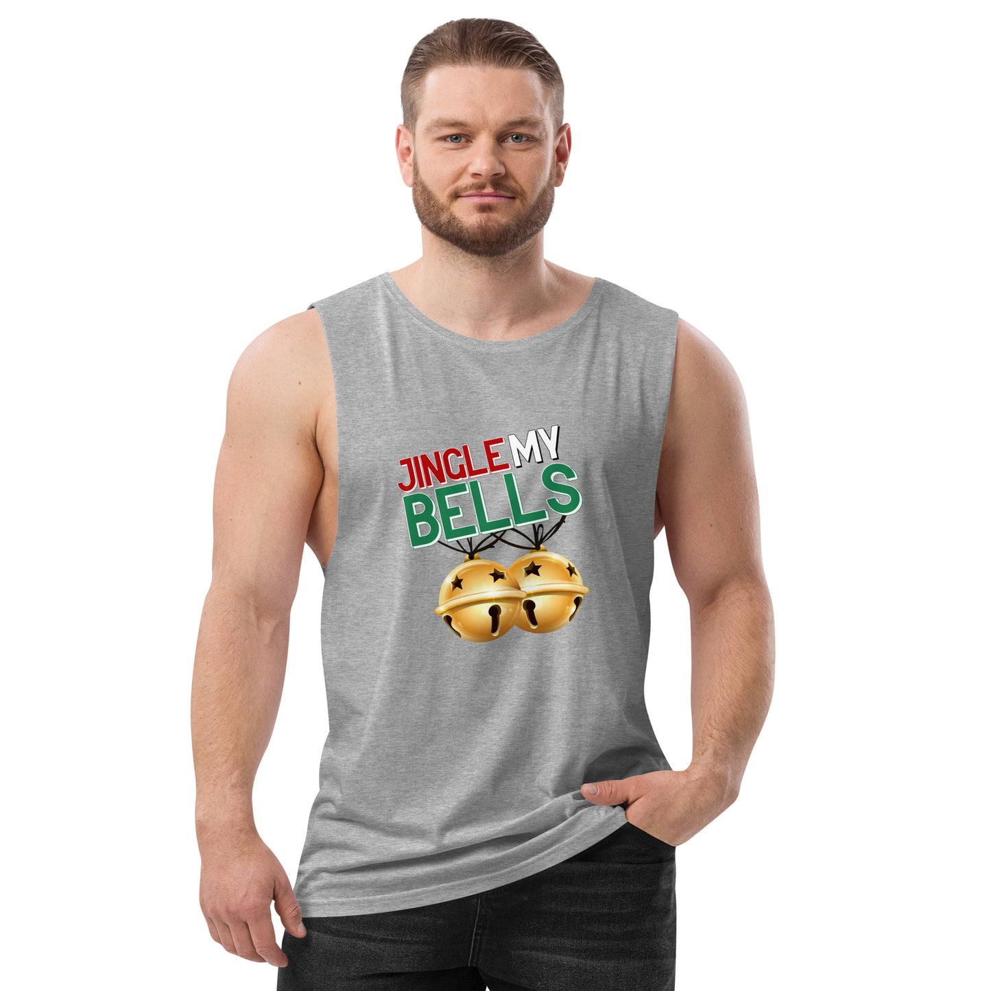 Jingle Bells - Men’s drop arm tank top