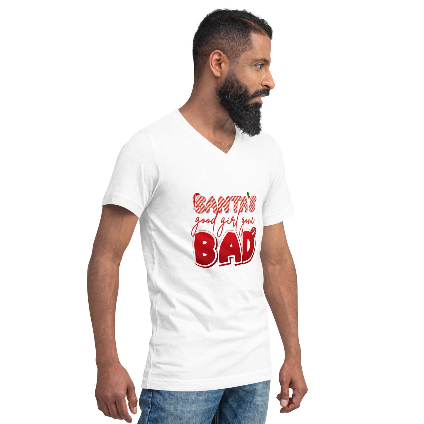 Santa's Good Girls Gone Bad - Unisex Short Sleeve V-Neck T-Shirt