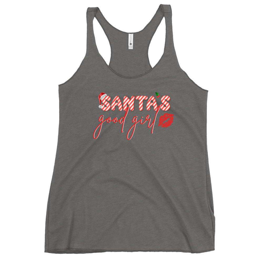 Santa's Good Girl Women's Racerback Tank